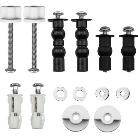 Fixation Abattant WC Fixations Charnières 5 Paires Charnière vis Extensible en Caoutchouc pour Couvercle de Toilette (1/5)