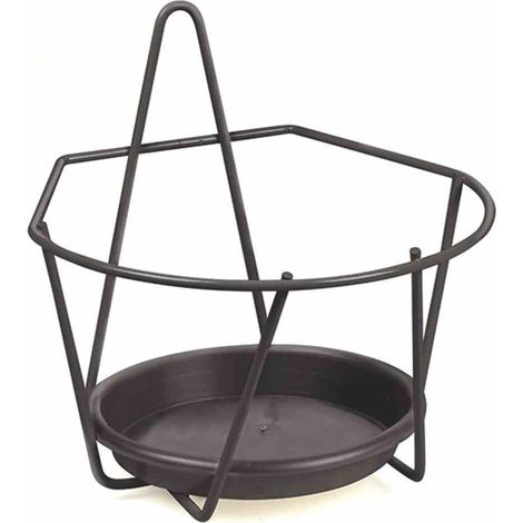 Wand-Blumentopfhalter grau, Ø 16 cm