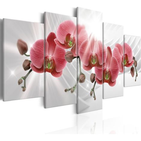 Tableau Imprimé "Abstract Garden : Red Orchis" 50 x 100 cm (1/2)