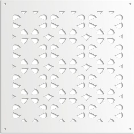 PINCERS - Panneau ajouré en PVC - Brise-soleil - Couleur : blanc - Dimension : 48x48 cm