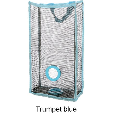 Sac Maille Rangement Suspendu Réutilisable PVC Bleu S pour Fruits Légumes Ail Déchets