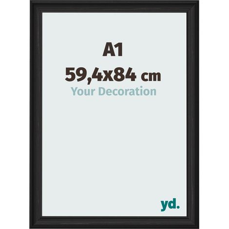 yd. - Cadre photo A1 59.4x84 - Noir Grain de Bois - MDF - Lazio