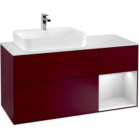 V&B Waschtischunterschrank Finion 120cm, Pl wh. m, Reg re wh. m Lac, Peo m (1/2)