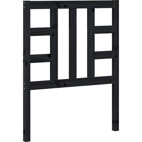 Maison Exclusive - Cabecero de cama madera maciza de pino negro 8 (1/5)