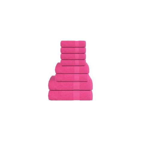 Ensemble de 8 serviettes FROGN Rose 360 g/m² - Crezuo (1/4)
