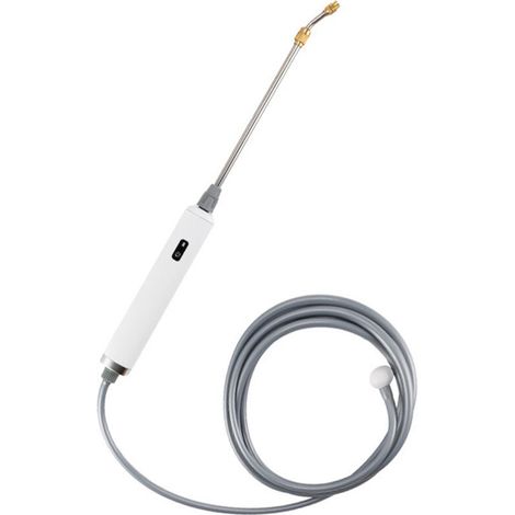 SJLERST Pistolet pulvérisateur électrique 3 jets, pistolet d'arrosage en acier inoxydable, pistolet à eau compact rétractable pour le jardinage