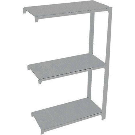 Estantería metálica sin tornillos OFFICLICK de 3 estantes (100x90x30cm) GRIS (1/2)