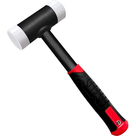 Soft anti-return mallet 40 mm diameter, steel tube handle, replaceable nylon head for maintenance and assembly (1/5)