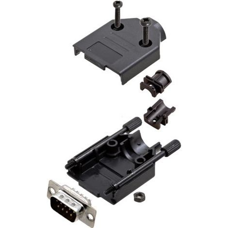 TRU COMPONENTS TCDTPKP09DMPK 7708820 Kit embase SUB-D mâle 180 ° Nombre de pôles: 9 fût à souder 1 pc(s) R541671 (1/2)