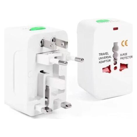 Universal-Reiseadapter, Multifunktions-Universalsteckeradapter, international für 200 Länder (Frankreich, USA, Großbritannien und Australien), All-in-One-Reiseadapter
