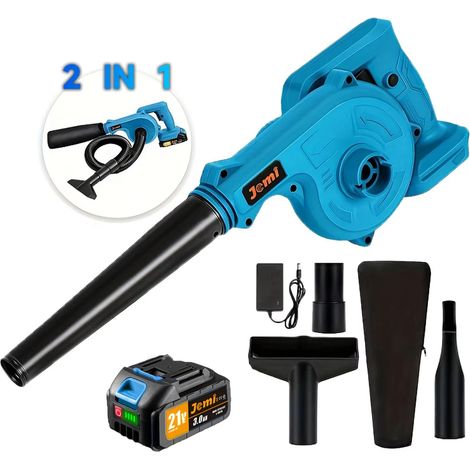 Souffleur sans fil pour jardin et maison – nettoyage facile des feuilles mortes et poussières extérieures（ 1 batterie ）