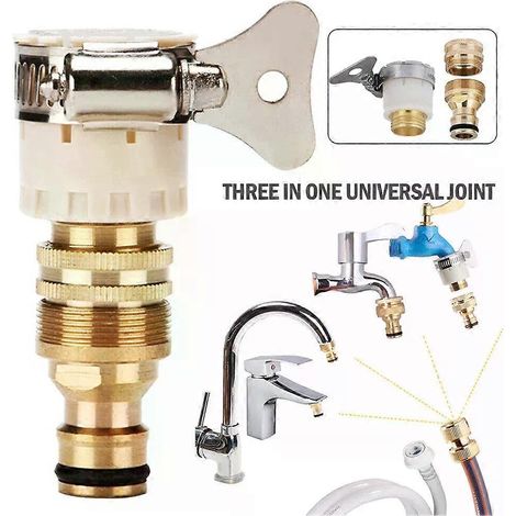 Universal-Schlauchanschlussadapter für 15–23 mm Wasserhähne, Wasserhahnverbinder, Gartenschlauchanschluss, Wasserhahnadapter, Bewässerungszubehör für den Garten – JXLGV (1/4)