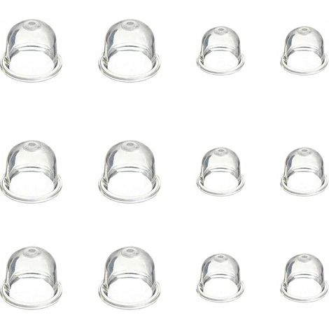Weiße Ansaugpumpe, 19 mm und 22 mm transparenter Vergaserölbecher für Rasenmäher, Heckenschere, Benzinsäge, 12-teilige Ansaugpumpe für Gebläsekraftstoff (1/5)
