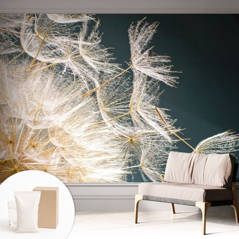 Tapete Dekorative Vliestapete mit Klebe für Wand - Mustertapete - moderne Einrichtung - für Büro Luftiger Pusteblume 312x219 cm (1/5)