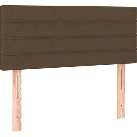 Testiera letto accessorio camera da letto mobile LED 100 x 5 x 78/88 cm tessuto testa di moro TDL0200900