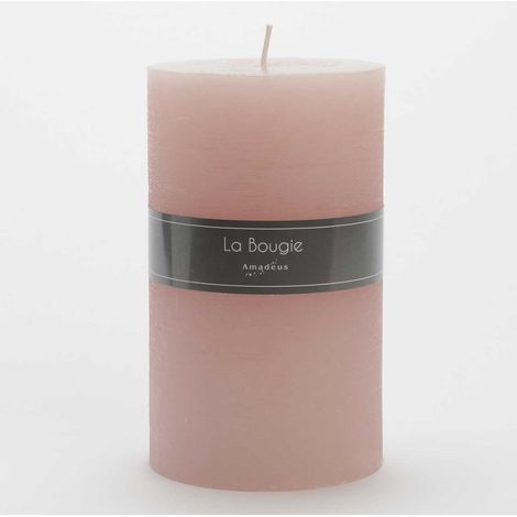 Amadeus - Bougie maxi cylindre rose 17 X 10 cm (lot de 6) (1/2)