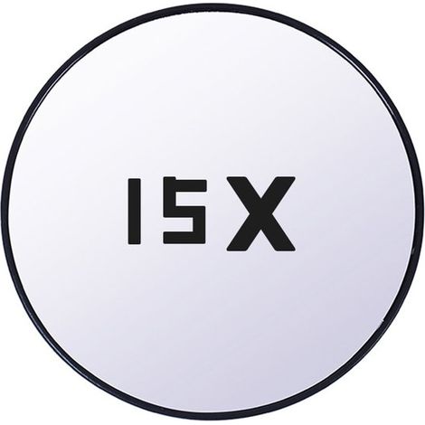 Miroir de Maquillage - Grossissement x15 - Avec ventouse - Miroir grossissant - Rond - Miroir de douche portable pour salle de bain - Pour un maquillage et des soins de la peau détaillés de près - 88 (1/5)