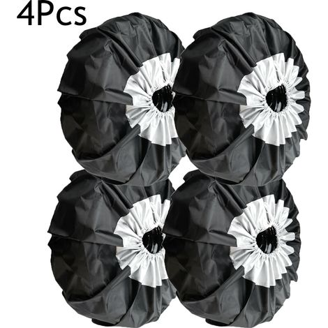 Eosnow 4 Stück Reifenabdeckungen, Ersatzabdeckungs-Set, wasserdichter Oxford-UV-Sonnenschutz, Auto-Rad-Zubehör, universell für Wohnmobil, Wohnmobil, Anhänger, LKW, 80 cm  47