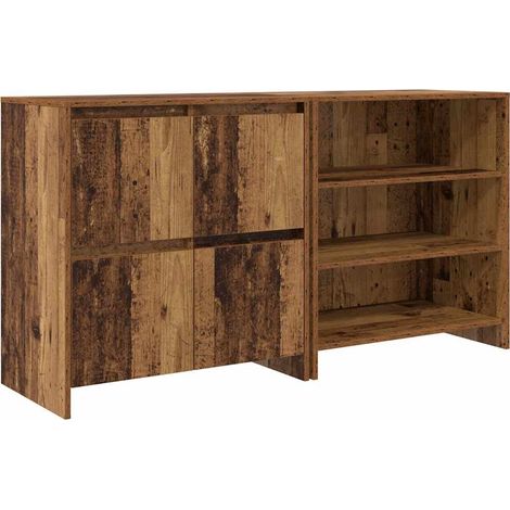 2 pcs Buffet,Bahut,Meuble de Rangements Bois ancien 70 x 41 x 75 cm Bois d'ingénierie CFW63220 (1/5)