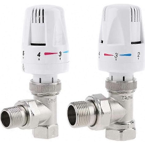 Robinet thermostatique de radiateur G1/2 pouce à commande d'angle pour systèmes de chauffage au sol en cuivre (1/5)