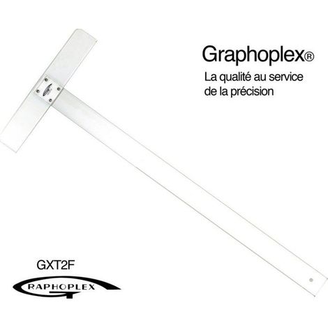 Graphoplex - Té tête fixe vissée 2 bords anti-taches 80 cm