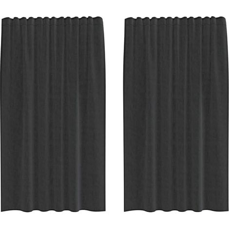 Maison Exclusive - Tende in Voile con Tasche per Aste 2 pz Nero