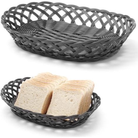 Cestino contenitore per frutta e verdura, intrecciato, ovale, 320x230x55 mm - Hendi 426265 (1/4)