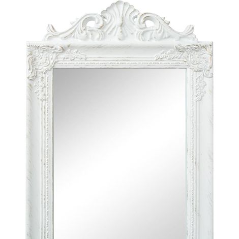 Maison Exclusive - Specchio Autoportante Stile Barocco 160x40 cm Bianco