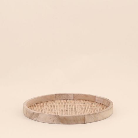 Plateau rond en cannage 28cm