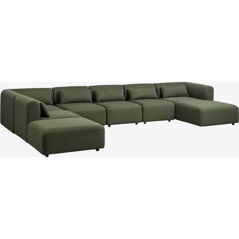 Sofá modular chaise longue derecho de 6 piezas con puff Fogler SKLUM (1/5)
