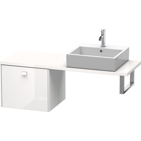 BRIOSO consolle bassa con maniglia cromata 442x520x480mm castagno