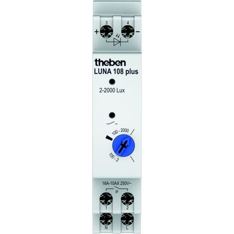Theben LUNA 108 plus EL - Dämmerungsschalter für DIN-Schiene, weiß (1/2)
