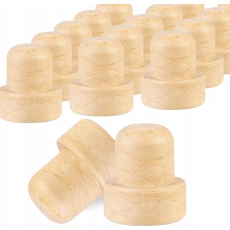 100 tapones sintéticos tipo champiñón para botellas de vino, grifos de vino de 17,5 mm para vino.