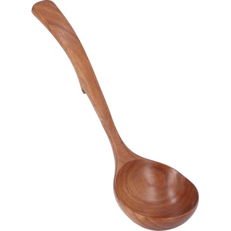 Cuillère en Bois d'Acacia pour Enfants - Ustensile de Cuisine Écologique pour Salade, Soupe et Porridge (1/5)