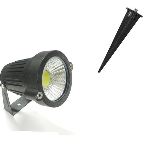 5WLEDCOBGARTENSCHEINWERFERMITSPIKE-HALTERUNG,KALTESLICHT,IP65