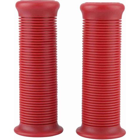 Manopole manubrio moto vintage in TPU 25/28 mm – Coppia universale da 1 pollice, rosse, compatibili con 1,1 pollici per un look retrò (1/5)