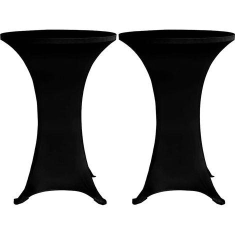 Maison Exclusive - Coperture Verticali per Tavolo 4 pz Ø60 cm Nero Elastico (1/5)