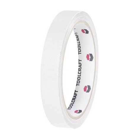 RUBAN ADHÉSIF TISSÉ BLANC (L X L) 10 M X 19 MM CONDITIONNEMENT: 1 BOBINE(S) TOOLCRAFT HEB19L10WC (1/2)