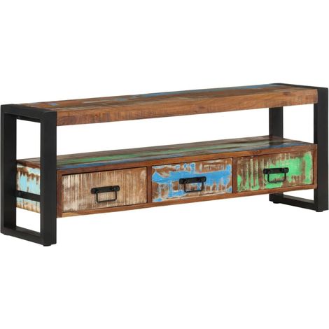 TV-Schrank 120x30x45 cm Altholz Massiv