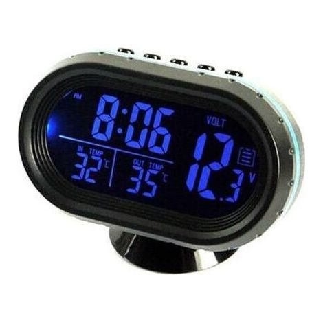 12V Multifunktions-Elektronik-LCD-Autothermometer mit Temperaturanzeige und Wecker (1/5)