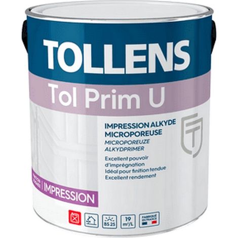 impression Professionnelle TOLLENS Tol Prim U Universel  Choix de couleur: Blanc - Conditionnement: 10 Litres