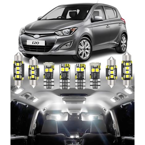 6 Pcs LED Interior Light Kit Replacement for Getz 2002-2010 / i20 PB 2008-2014 Interior Lighting 6000K White (1/5)