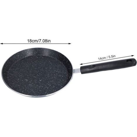 Poêle à Crêpes - - 28 cm - Pierre Médicale - Antiadhésive - Résistante aux Rayures (1/4)