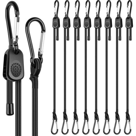 Spanngummi mit Haken 45cm, verstellbar, 8 Stück, bis 200 Pfund Zugkraft (1/5)