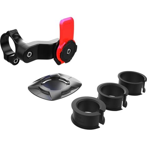 Support de téléphone portable pour vélo, support de moto réglable et résistant aux secousses pour scooter électrique noir rouge (HL-143A) (1/5)