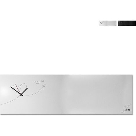 Orologio lavagna magnetica parete ufficio design moderno Paper Plane - Grigio (1/5)