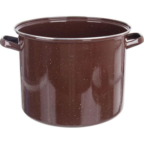 Maceta esmaltada marrón, 32 cm, 20 l (1/3)