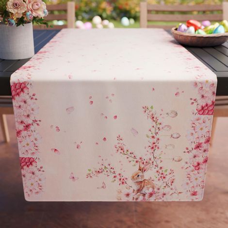 Chemin de Table 140x40 cm en Microfibre Anallergique Anti-Tache, Élégant et Lavable pour Salon et Cuisine (1/3)