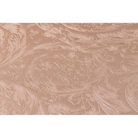 Papier peint designer italien à motif baroque rose Tapisserie vieux rose pour chambre adulte Papiers peints baroque pour salon (1/5)