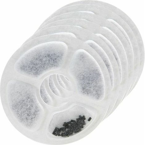 6 pièces/boîte fleur fontaine filtre filtre de remplacement fontaine à boire chat distributeur d'eau pour Dadypet fontaine pour animaux de compagnie fontaine à boire saine et hygiénique (1/5)